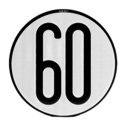 PLACA V4 LÍMITE DE VELOCIDAD 60KMH