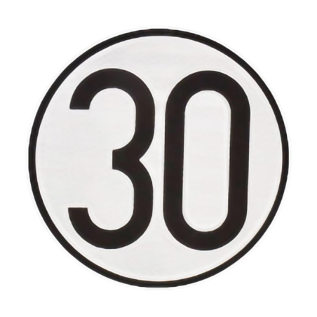 PLACA V4 LÍMITE DE VELOCIDAD 30KMH