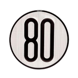 PLACA V4 LÍMITE DE VELOCIDAD 80KMH