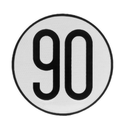 PLACA V4 LÍMITE DE VELOCIDAD 90KMH
