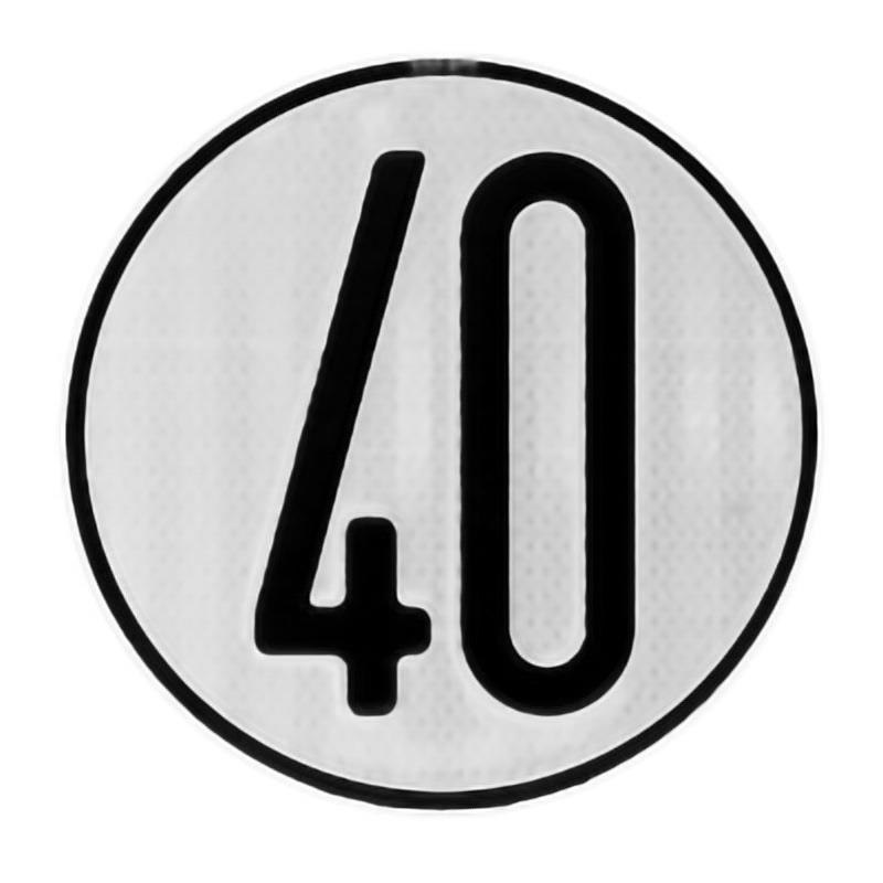 PLACA V4 LÍMITE DE VELOCIDAD 40KMH