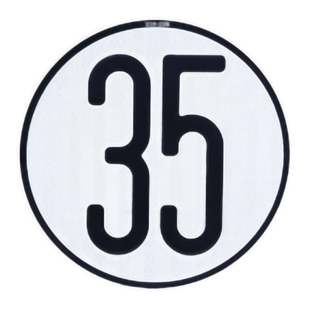 PLACA V4 LÍMITE DE VELOCIDAD 35KMH