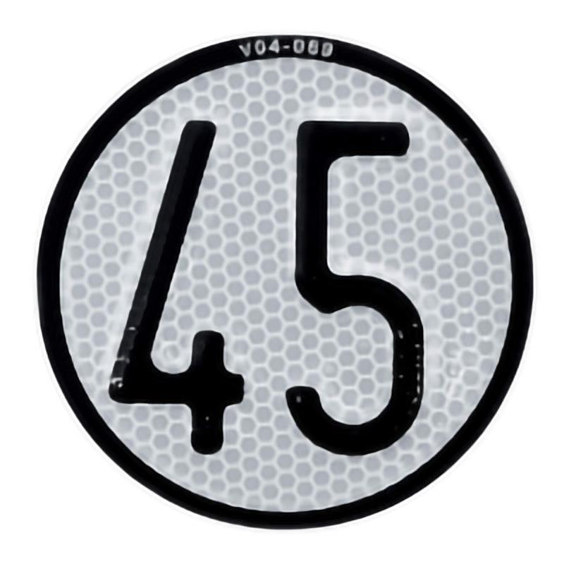 PLACA V4 LÍMITE DE VELOCIDAD 45KMH