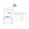 CONEXIÓN EXTENSIBLE 2 CLAVIJAS 7 POLOS 12V 3M