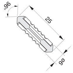 FUSIBLE TERMOPLÁSTICO 8AMP 25uds