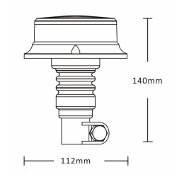 FARO DESTELLANTE LED AZUL 12/24V 27W