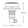 FARO DESTELLANTE LED AZUL 12/24V 27W