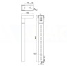 SOPORTE REGULABLE ANTIEMPOTRAMIENTO LATERAL ACERO BRUTO