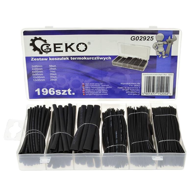 SURTIDO DE 196 TERMORRETRÁCTILES NEGROS 2-12MM