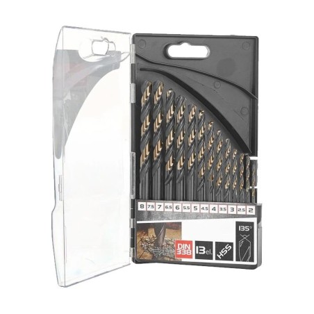 ESTUCHE DE 13 BROCAS 2-8MM PARA METAL 135º