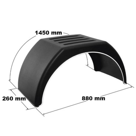 GUARDABARRO BASE PLANA 260X880X1450MM