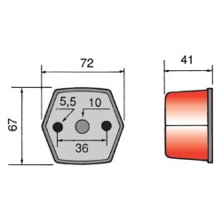 PILOTO HEXAGONAL BLANCO