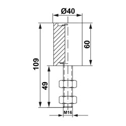 POLEA GUÍA DE NYLON 40X60