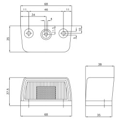 ILUMINADOR DE MATRÍCULA BOMBILLA 12V