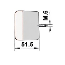 PILOTO RECTANGULAR 12/24V ÁMBAR/BLANCO 18X6