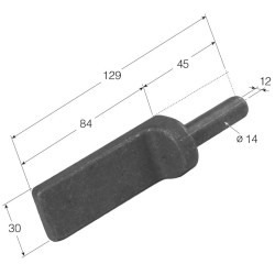 MACHO LISO EJE TORNEADO MEDIANO