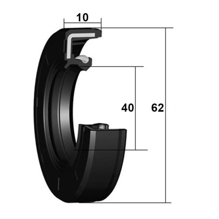 RETÉN RADIAL 40 X 62 X 10