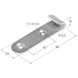UÑA RECTA DE CIERRE 86X25 10ud