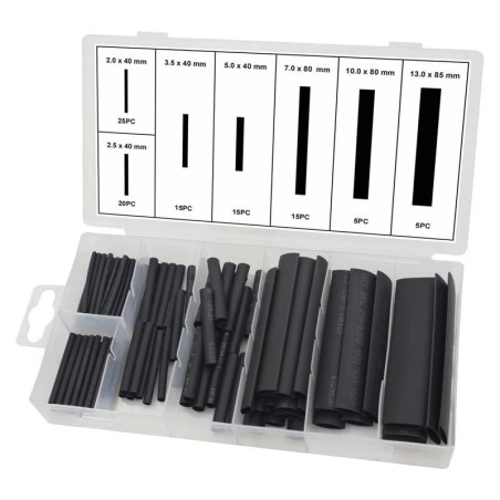 SURTIDO DE 100 TERMORRETRÁCTILES NEGROS 2-13MM