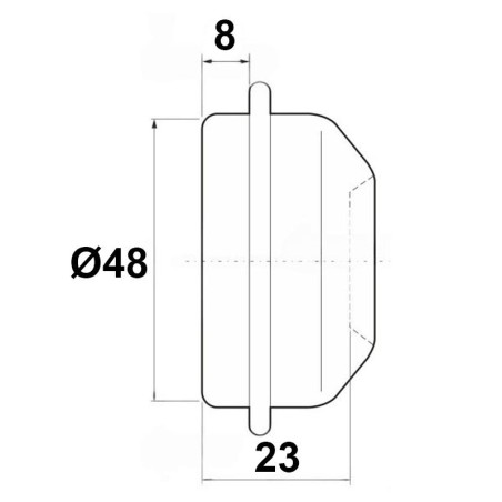 TAPA DE BUJE Ø47 CHAPA