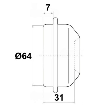 TAPA DE BUJE Ø64 CHAPA