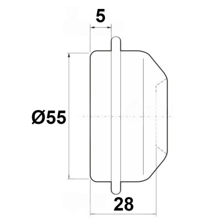 TAPA DE BUJE Ø55 CHAPA