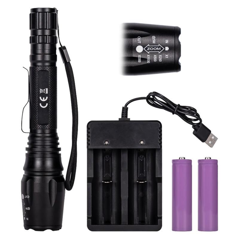 LINTERNA LED TÁCTICA USB