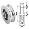POLEA RUEDA "U" 80X16MM