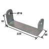SOPORTE QUILLA ZINCADO Ø16 220X75X40