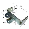 SOPORTE QUILLA ZINCADO Ø15 175X75X45 + Ø10 53X50X45