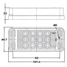 PILOTO LED 3 FUNCIONES 12/24V RECTANGULAR
