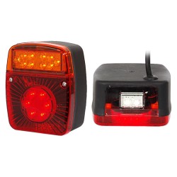 PILOTO CUADRADO LED 12/24V 4 FUNCIONES