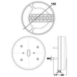 PILOTO REDONDO LED 12/24V 3 FUNCIONES