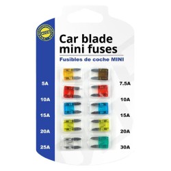 JUEGO DE 10 FUSIBLES MINI
