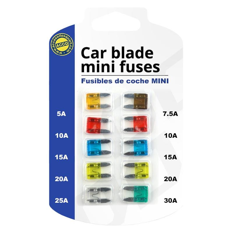 JUEGO DE 10 FUSIBLES MINI