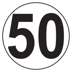 PLACA V-4 LÍMITE DE VELOCIDAD 50KMH