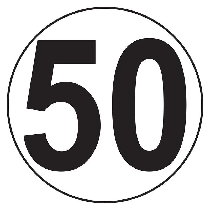 PLACA V-4 LÍMITE DE VELOCIDAD 50KMH
