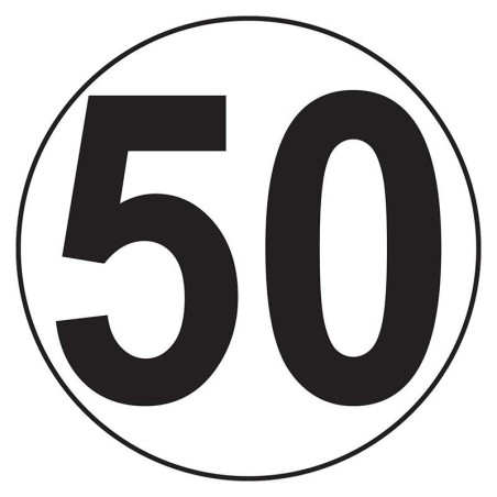 PLACA V-4 LÍMITE DE VELOCIDAD 50KMH