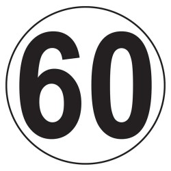 PLACA V-4 LÍMITE DE VELOCIDAD 60KMH