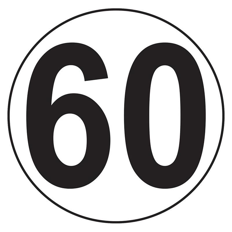 PLACA V-4 LÍMITE DE VELOCIDAD 60KMH