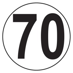 PLACA V-4 LÍMITE DE VELOCIDAD 70KMH