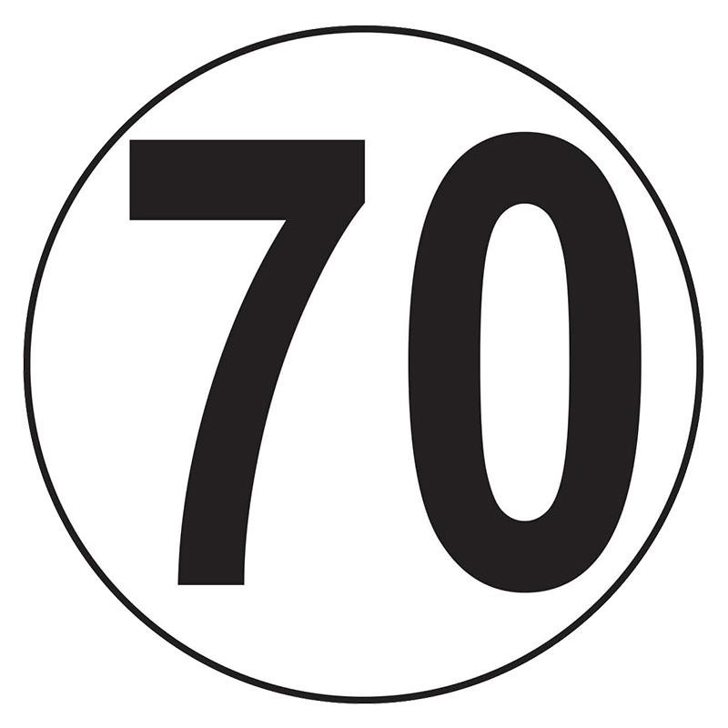 PLACA V-4 LÍMITE DE VELOCIDAD 70KMH