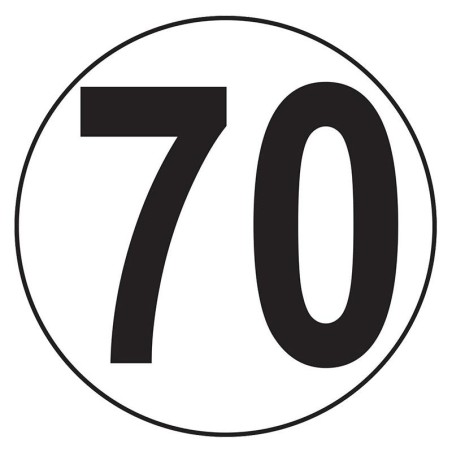 PLACA V-4 LÍMITE DE VELOCIDAD 70KMH