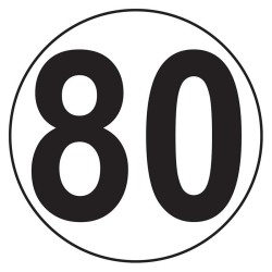PLACA V-4 LÍMITE DE VELOCIDAD 80KMH