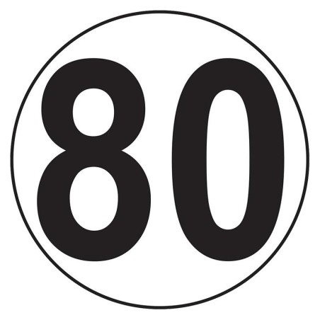 PLACA V-4 LÍMITE DE VELOCIDAD 80KMH