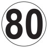 PLACA V-4 LÍMITE DE VELOCIDAD 80KMH