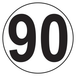 PLACA V-4 LÍMITE DE VELOCIDAD 90KMH