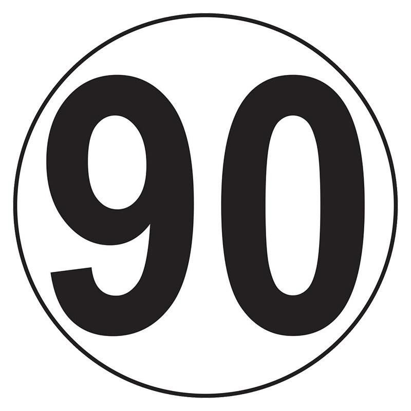 PLACA V-4 LÍMITE DE VELOCIDAD 90KMH