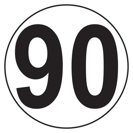 PLACA V-4 LÍMITE DE VELOCIDAD 90KMH