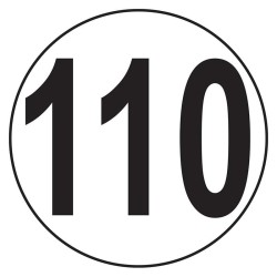 PLACA V-4 LÍMITE DE VELOCIDAD 110KMH